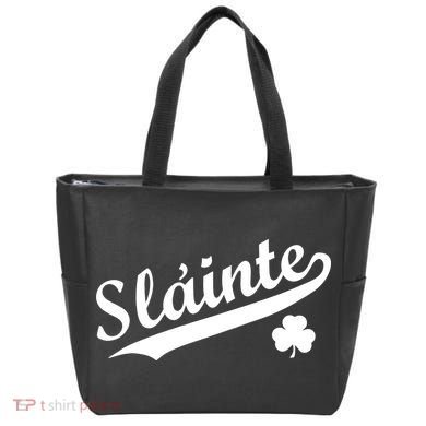 Team Slainte Irish Clover St. Patrick's Day Tote Bag