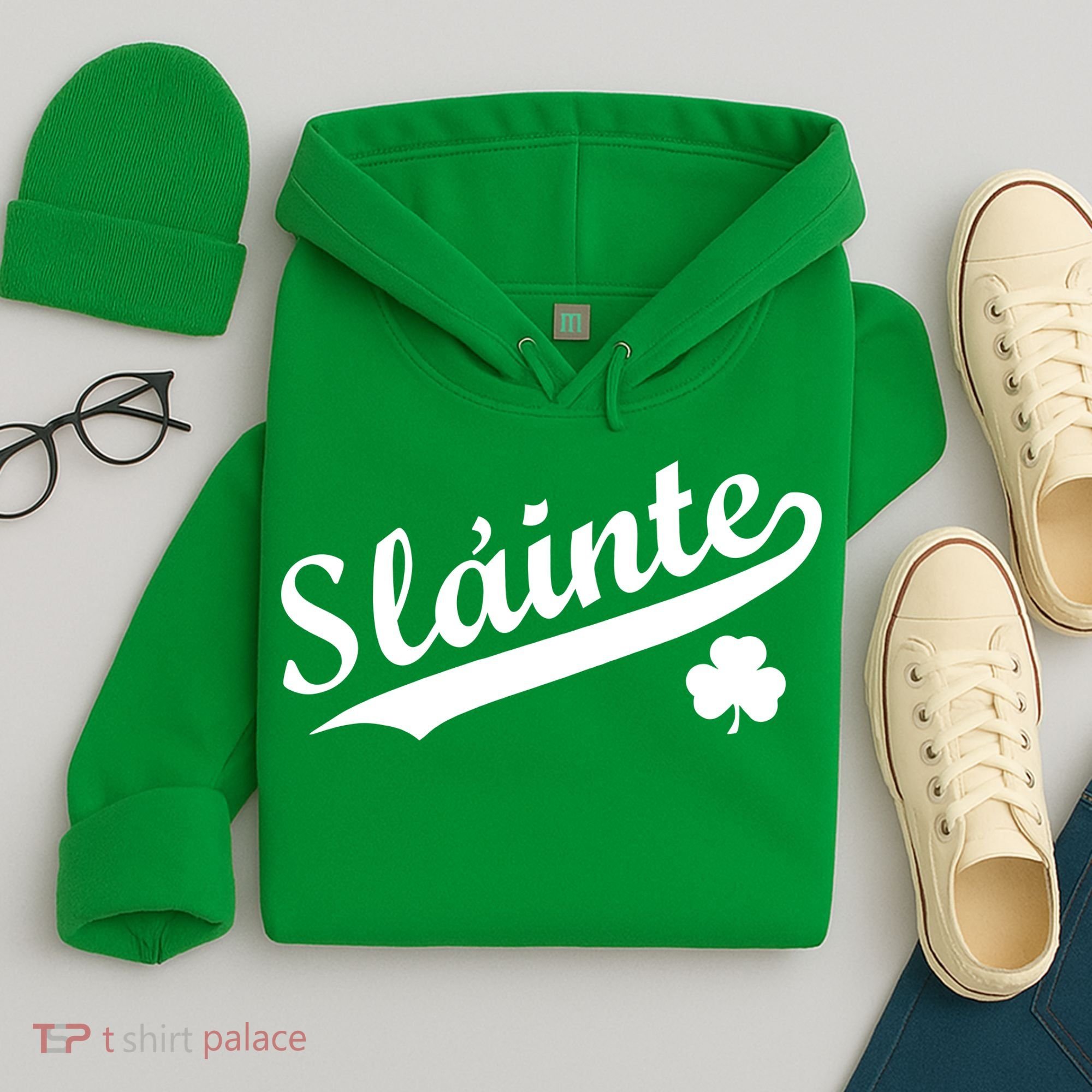 Team Slainte Irish Clover St. Patrick's Day Hoodie