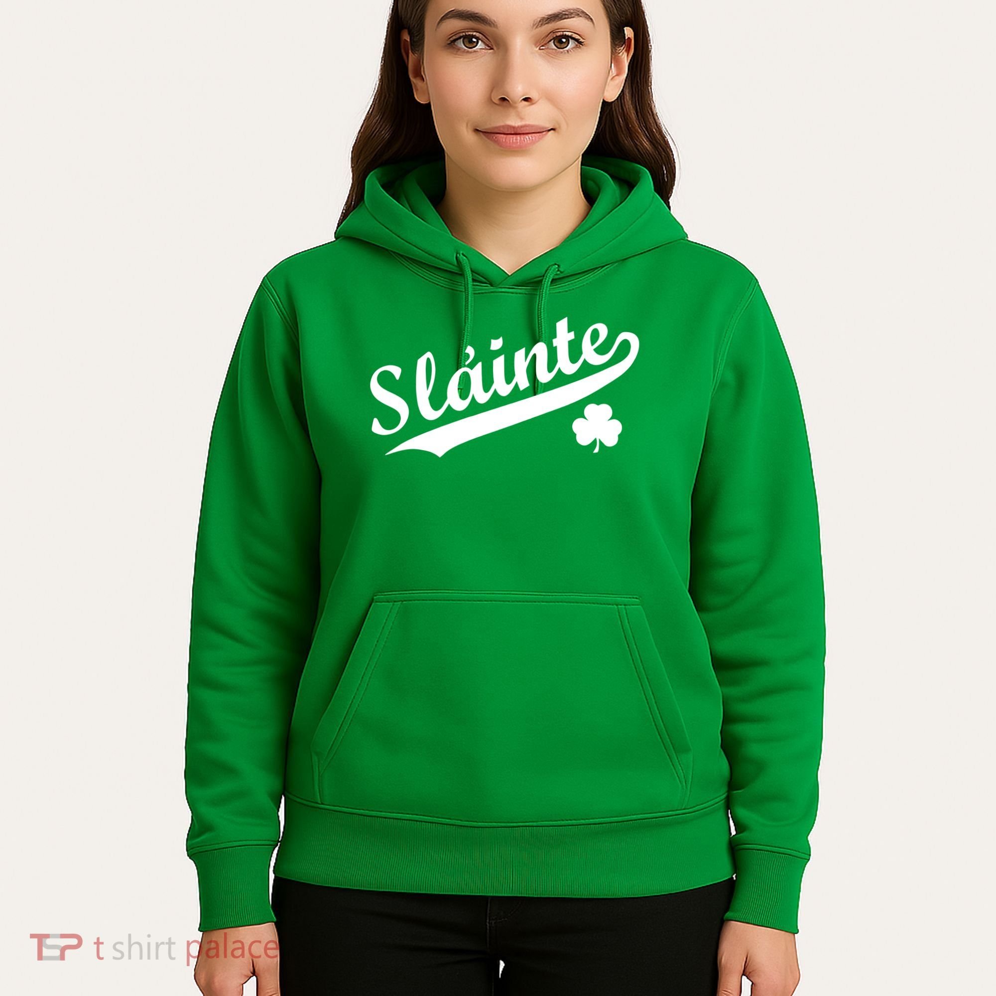Team Slainte Irish Clover St. Patrick's Day Hoodie
