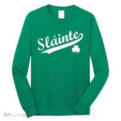 Team Slainte Irish Clover St. Patrick's Day Long Sleeve Shirt