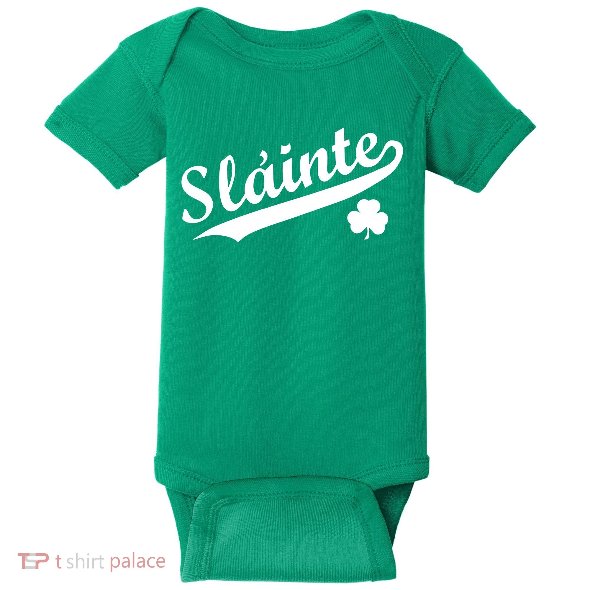Team Slainte Irish Clover St. Patrick's Day Baby Bodysuit