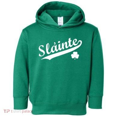Team Slainte Irish Clover St. Patrick's Day Toddler Hoodie