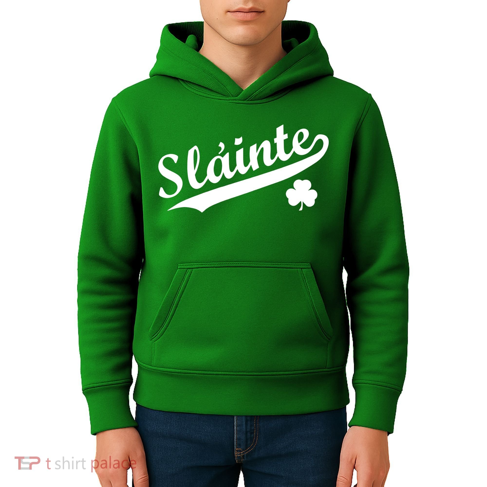 Team Slainte Irish Clover St. Patrick's Day Kids Hoodie