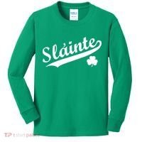 Team Slainte Irish Clover St. Patrick's Day Kids Long Sleeve Shirt thumb 0