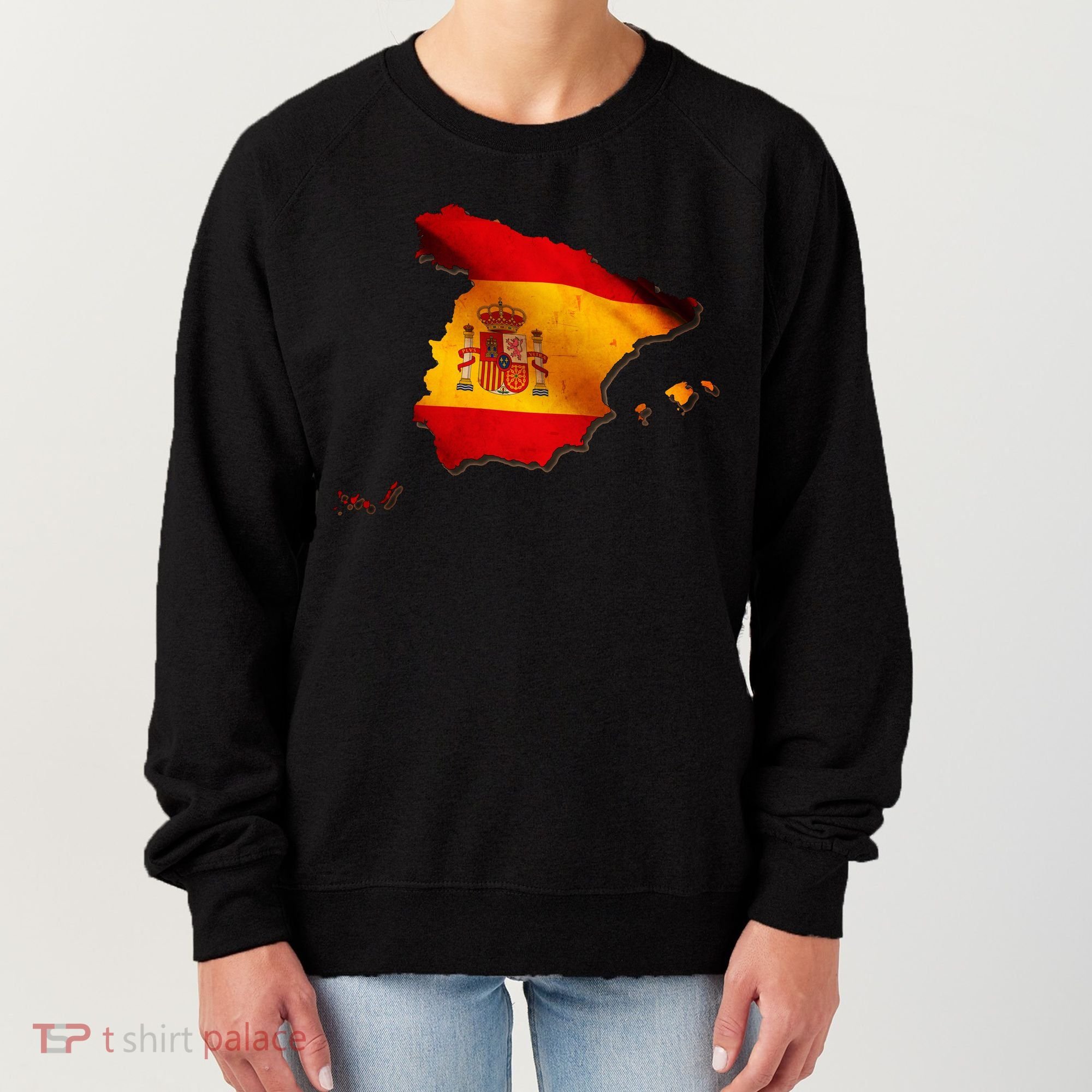 Team Spain Espana Flag Country Map Women's Sweatshirt