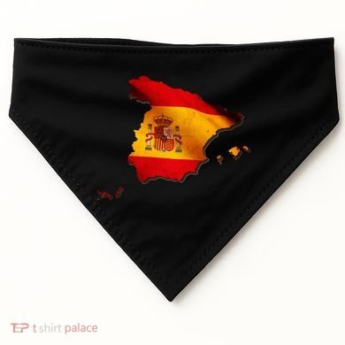 Team Spain Espana Flag Country Map USA-Made Doggie Bandana