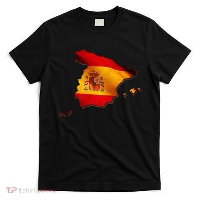 Team Spain Espana Flag Country Map T-Shirt