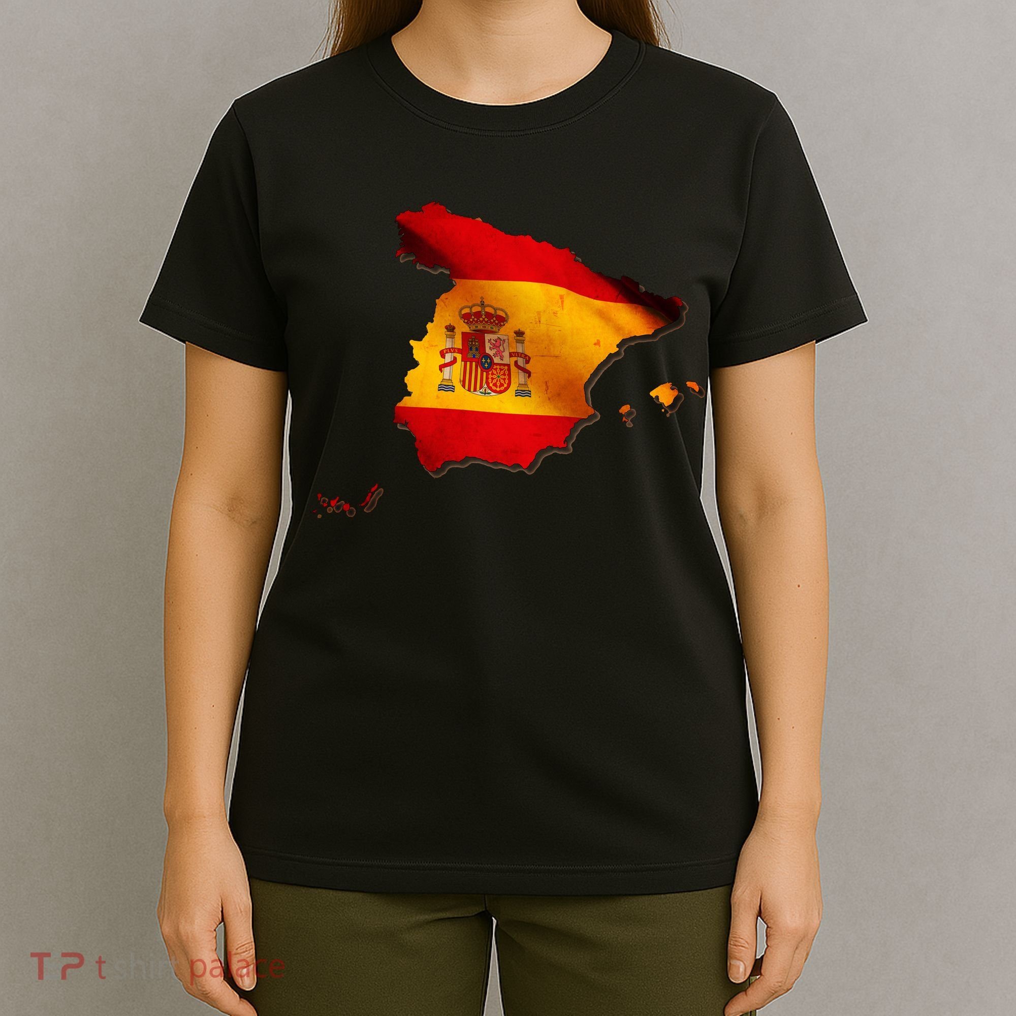 Team Spain Espana Flag Country Map T-Shirt