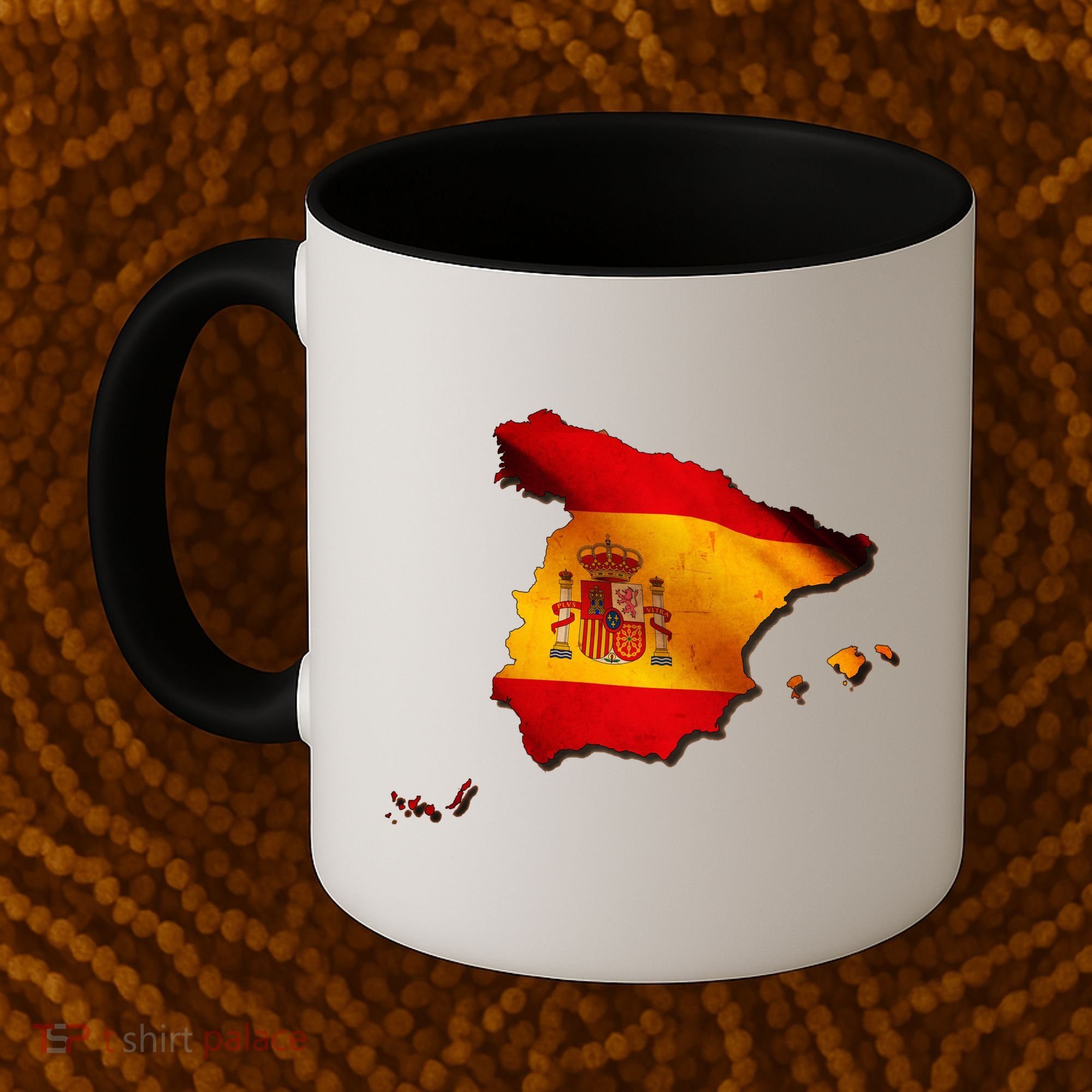 Team Spain Espana Flag Country Map Coffee Mug