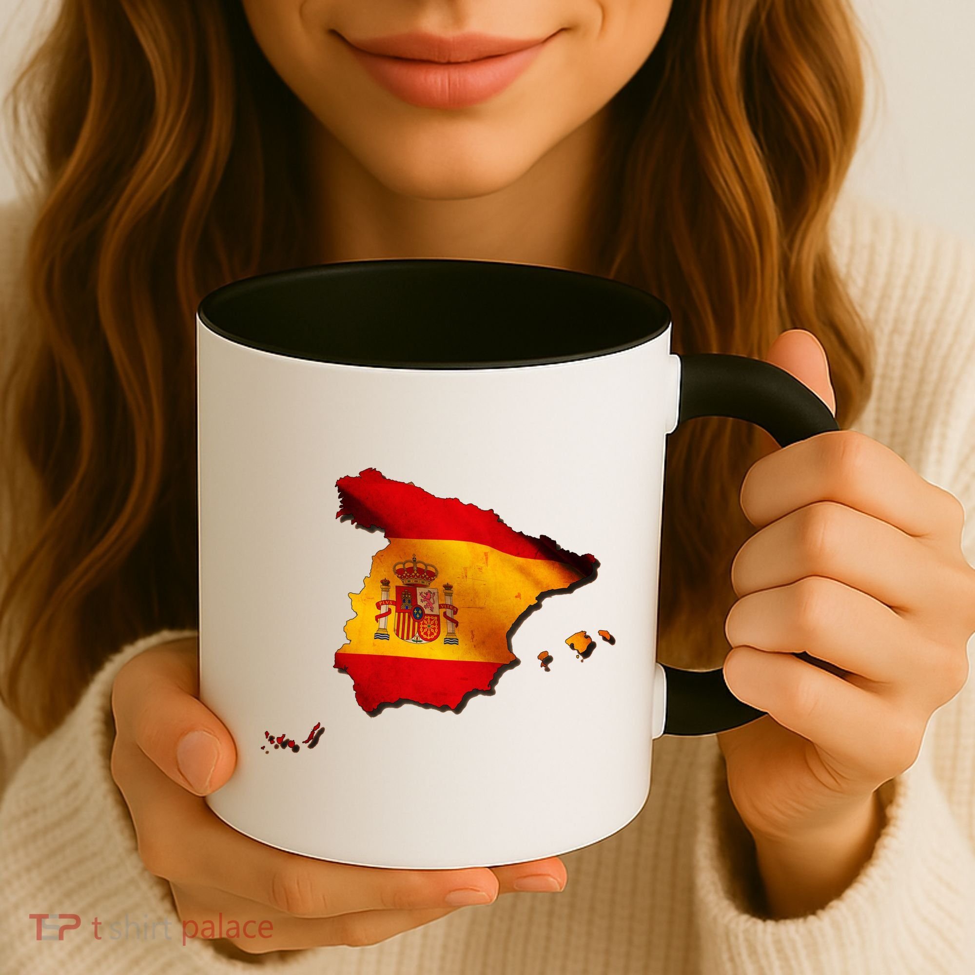 Team Spain Espana Flag Country Map Coffee Mug