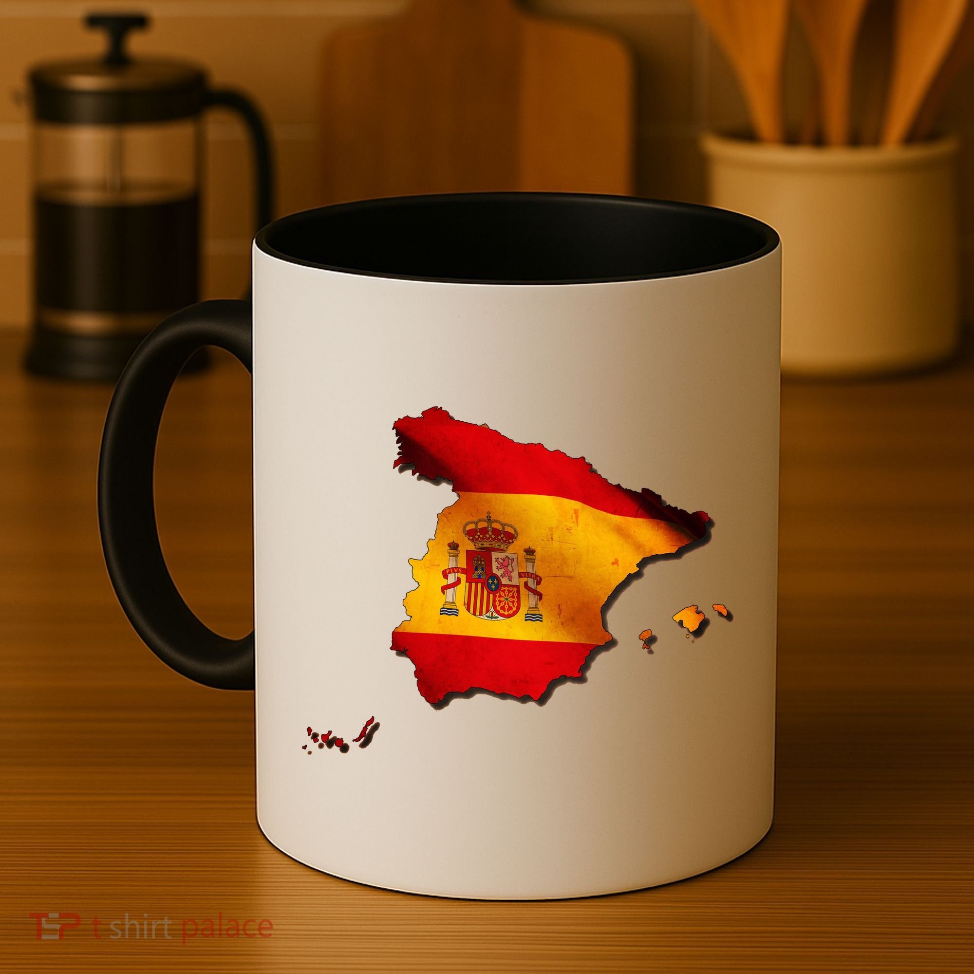 Team Spain Espana Flag Country Map Coffee Mug
