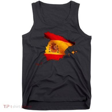 Team Spain Espana Flag Country Map Tank Top