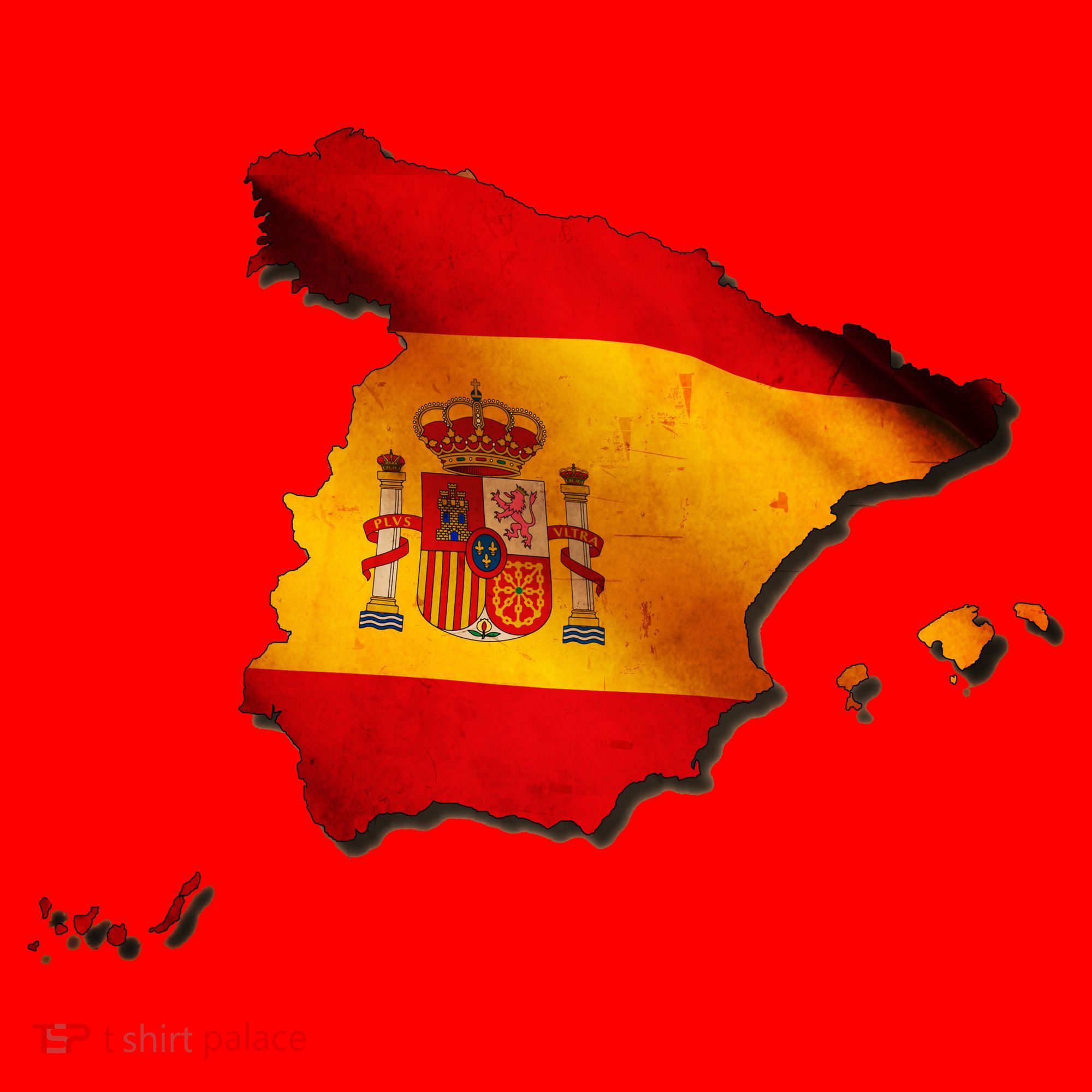 Team Spain Espana Flag Country Map Santa Hat
