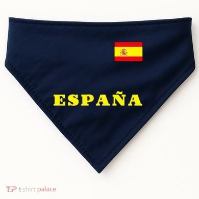 Team Spain Espana Soccer Flag Pride USA-Made Doggie Bandana