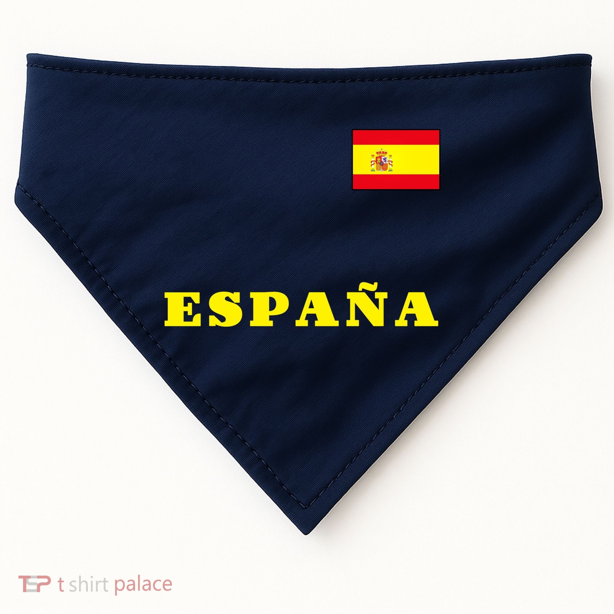 Team Spain Espana Soccer Flag Pride USA-Made Doggie Bandana