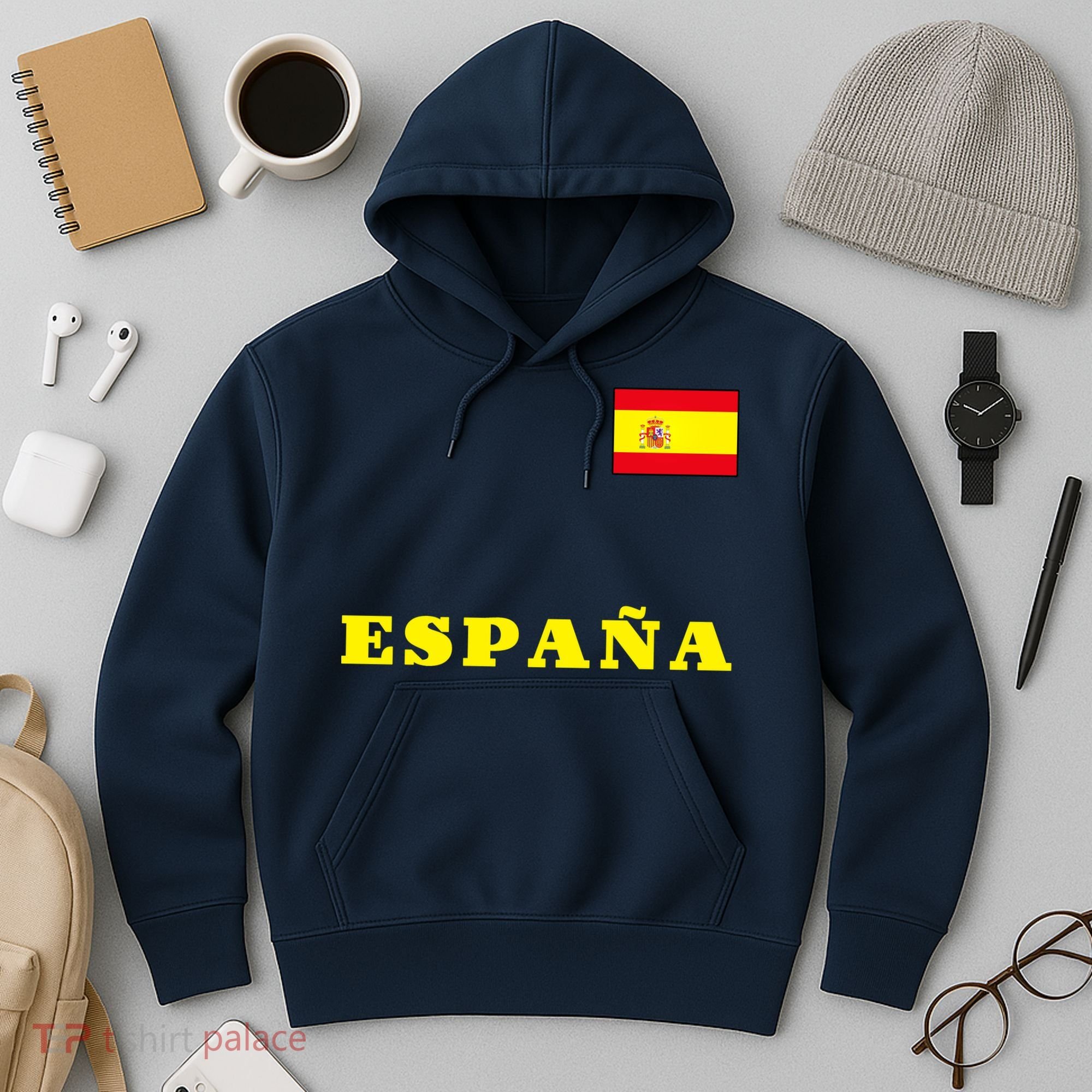 Team Spain Espana Soccer Flag Pride Hoodie