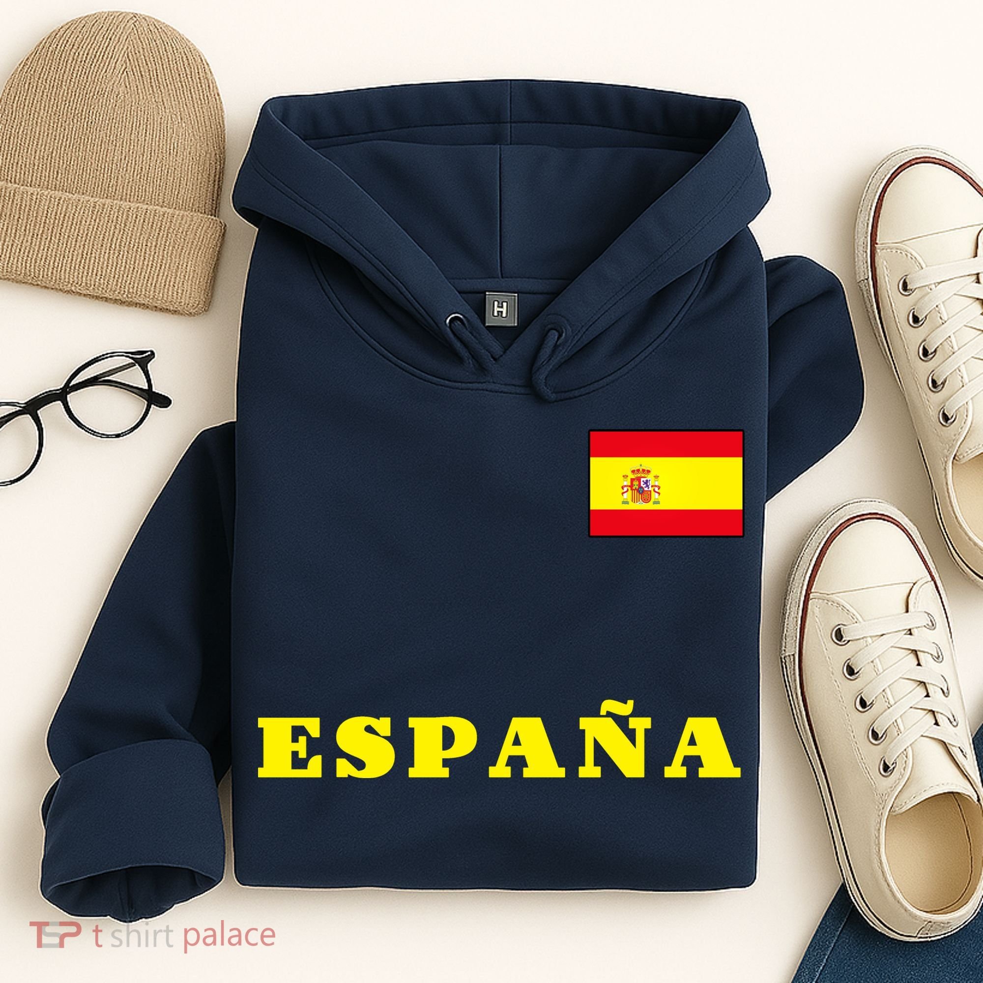 Team Spain Espana Soccer Flag Pride Hoodie