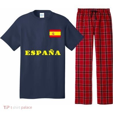 Team Spain Espana Soccer Flag Pride Pajama Set