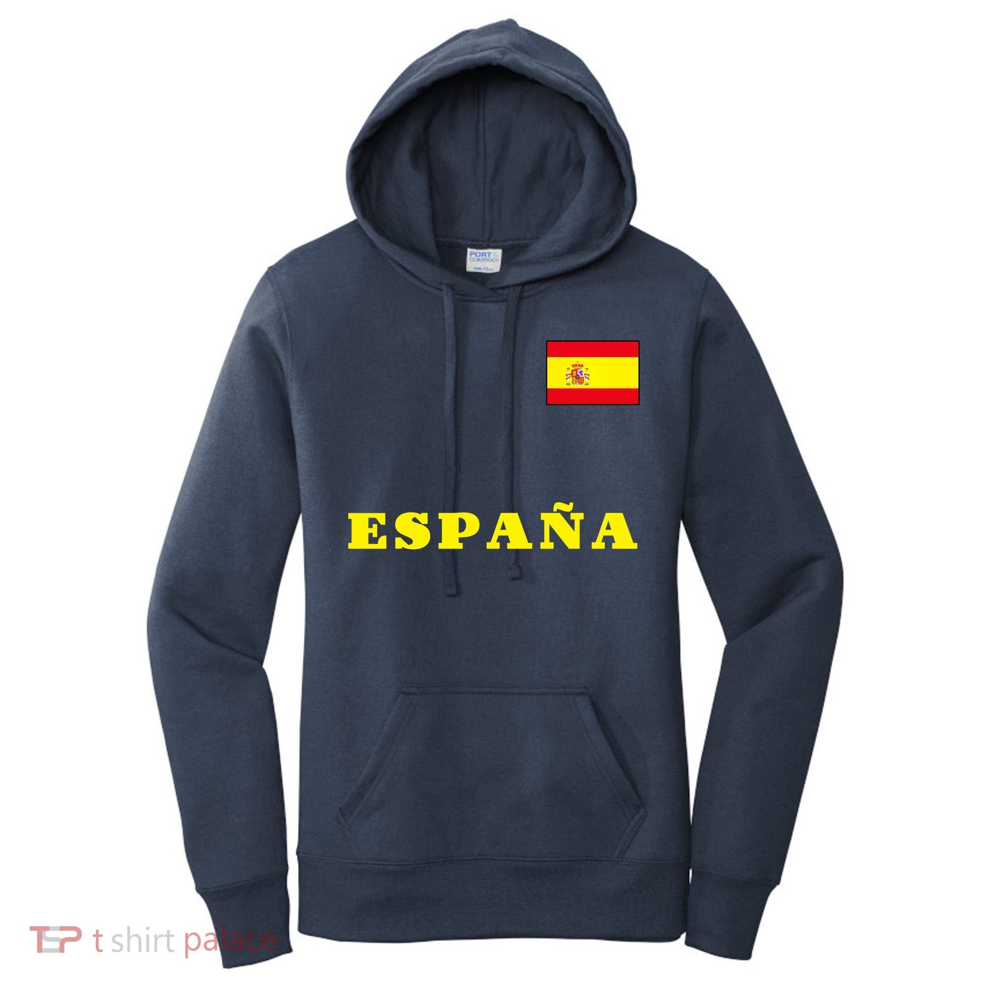 Team Spain Espana Soccer Flag Pride Women's Hoodie