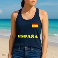 Team Spain Espana Soccer Flag Pride Women's Tank Top thumb 2