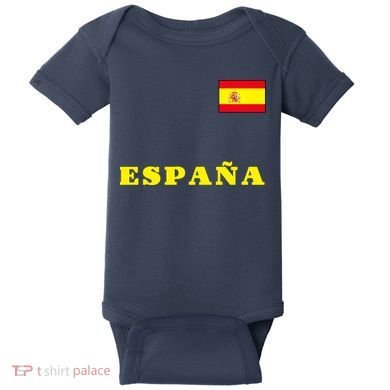Team Spain Espana Soccer Flag Pride Baby Bodysuit