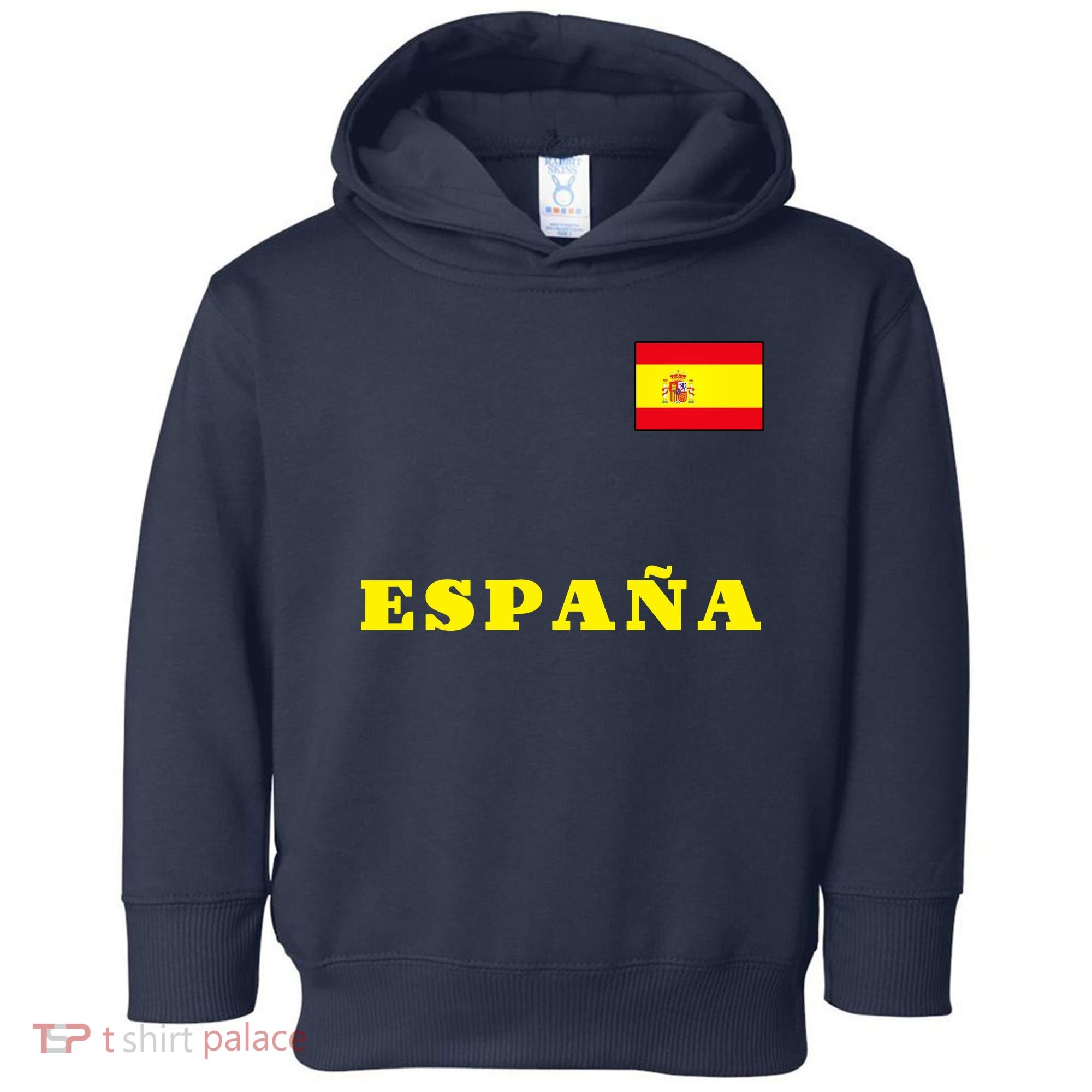 Team Spain Espana Soccer Flag Pride Toddler Hoodie