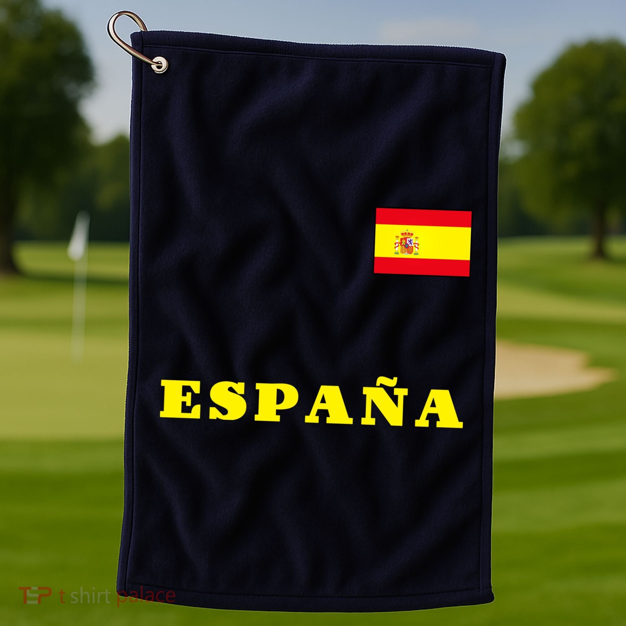 Team Spain Espana Soccer Flag Pride Golf Towel