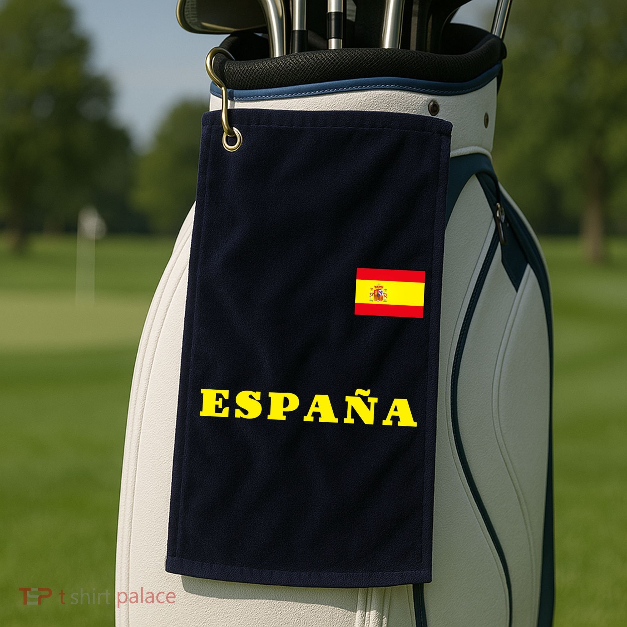 Team Spain Espana Soccer Flag Pride Golf Towel