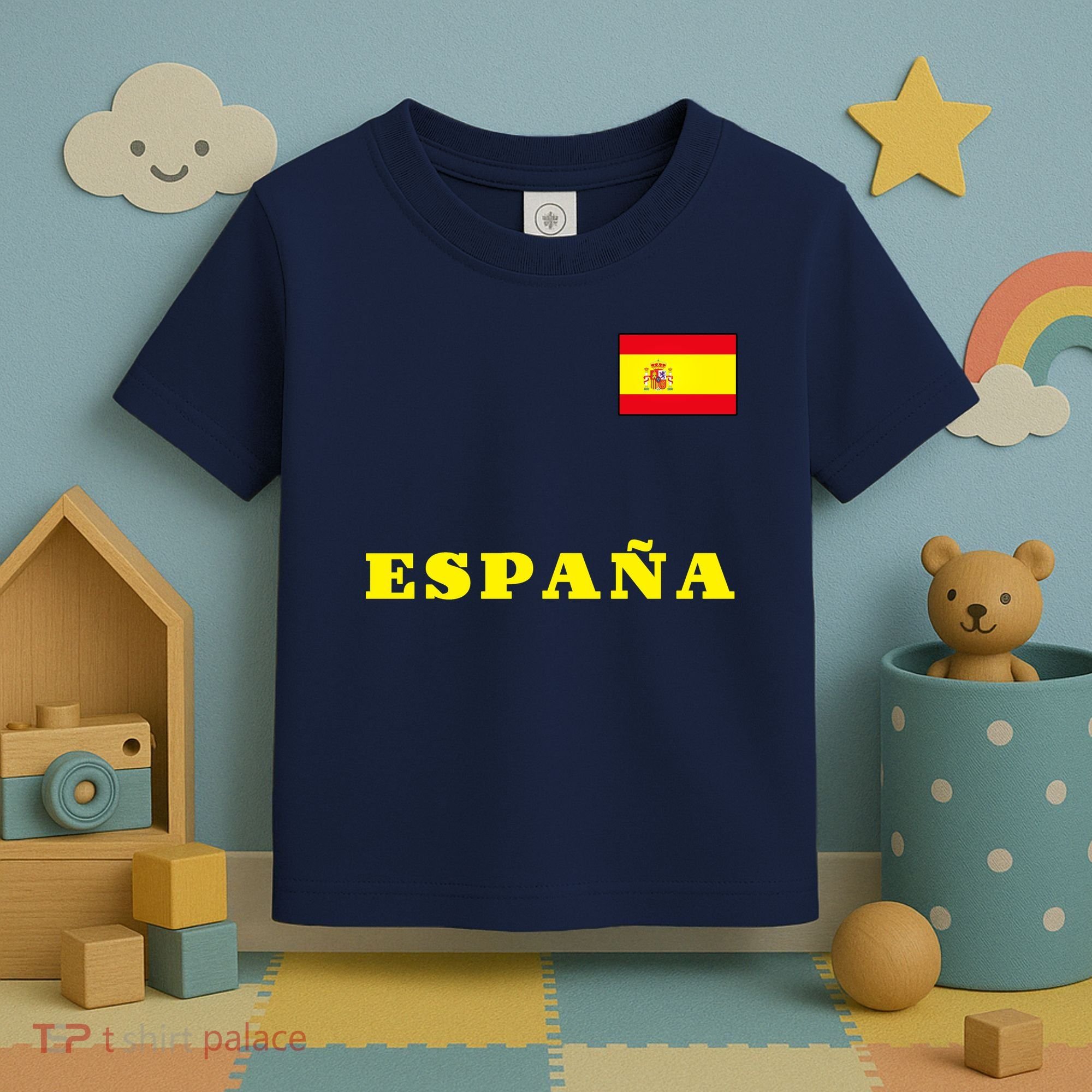 Team Spain Espana Soccer Flag Pride Toddler T-Shirt