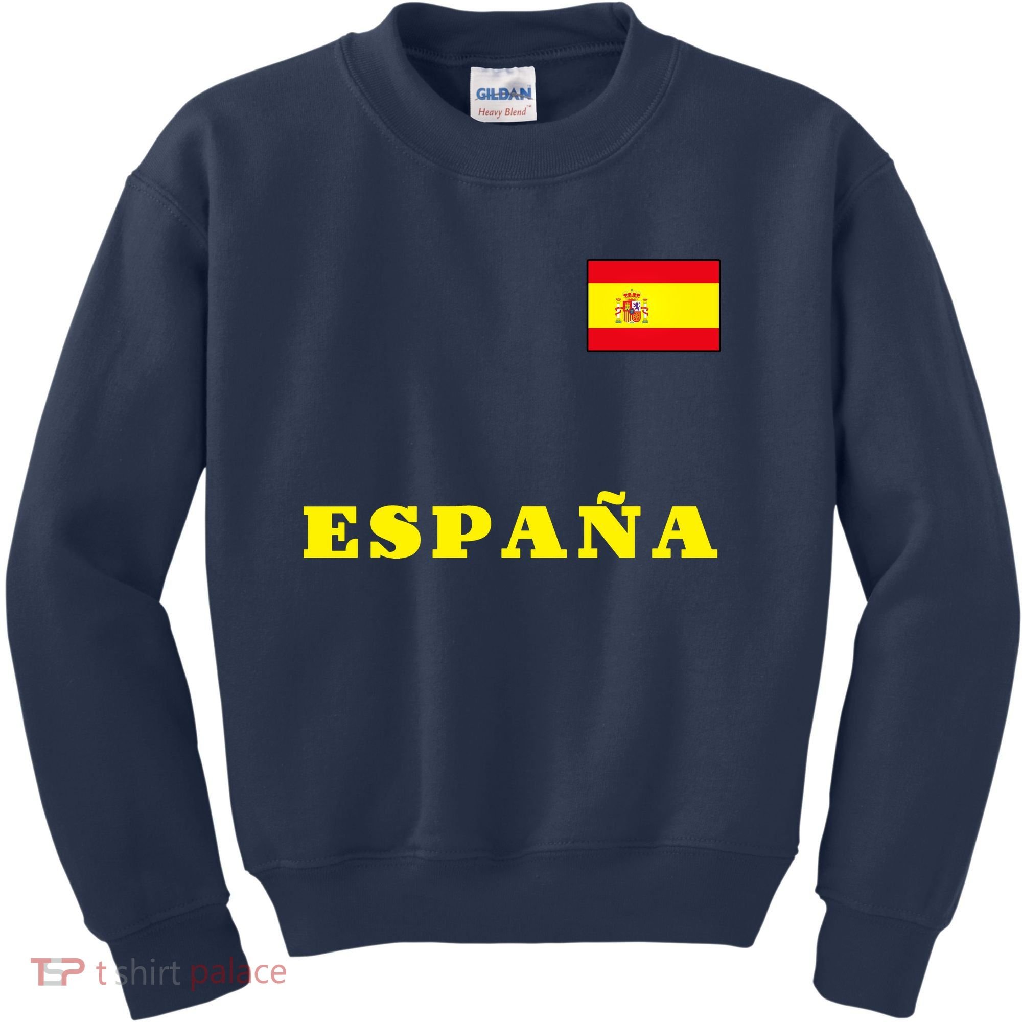 Team Spain Espana Soccer Flag Pride Kids Sweatshirt