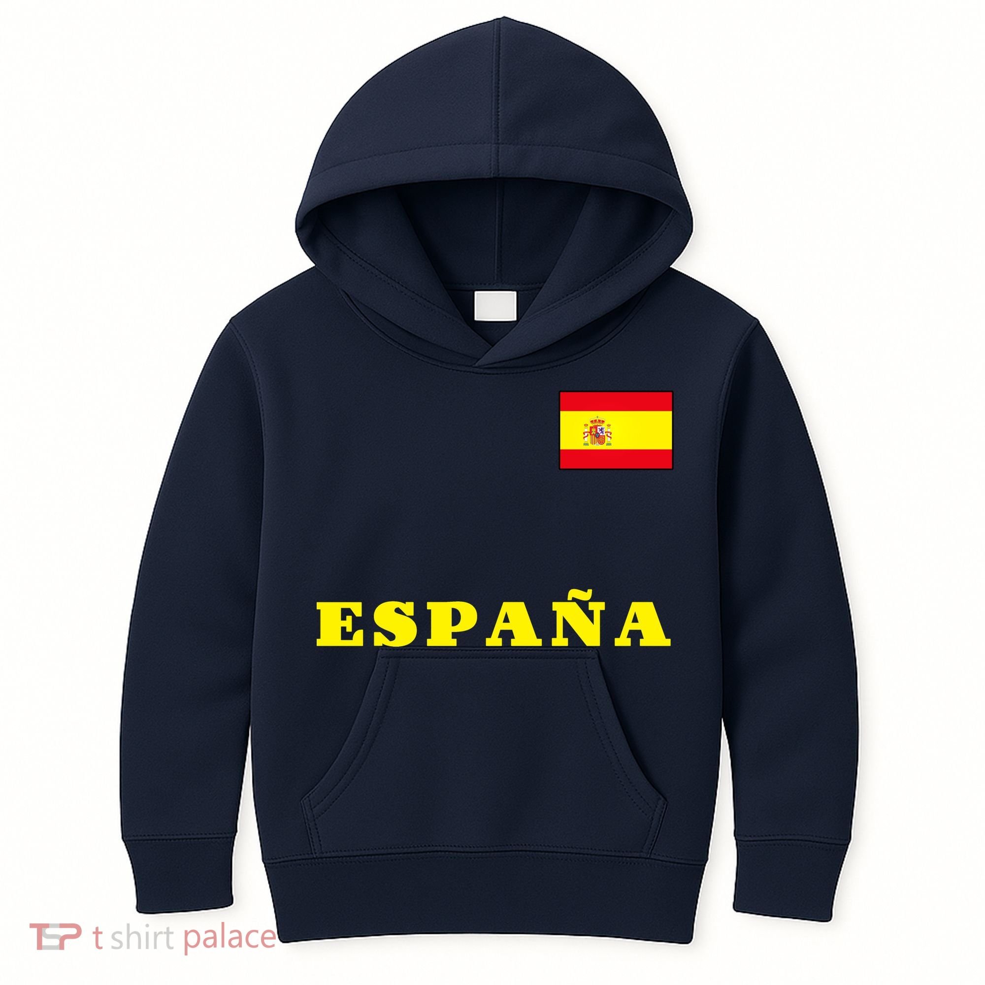 Team Spain Espana Soccer Flag Pride Kids Hoodie