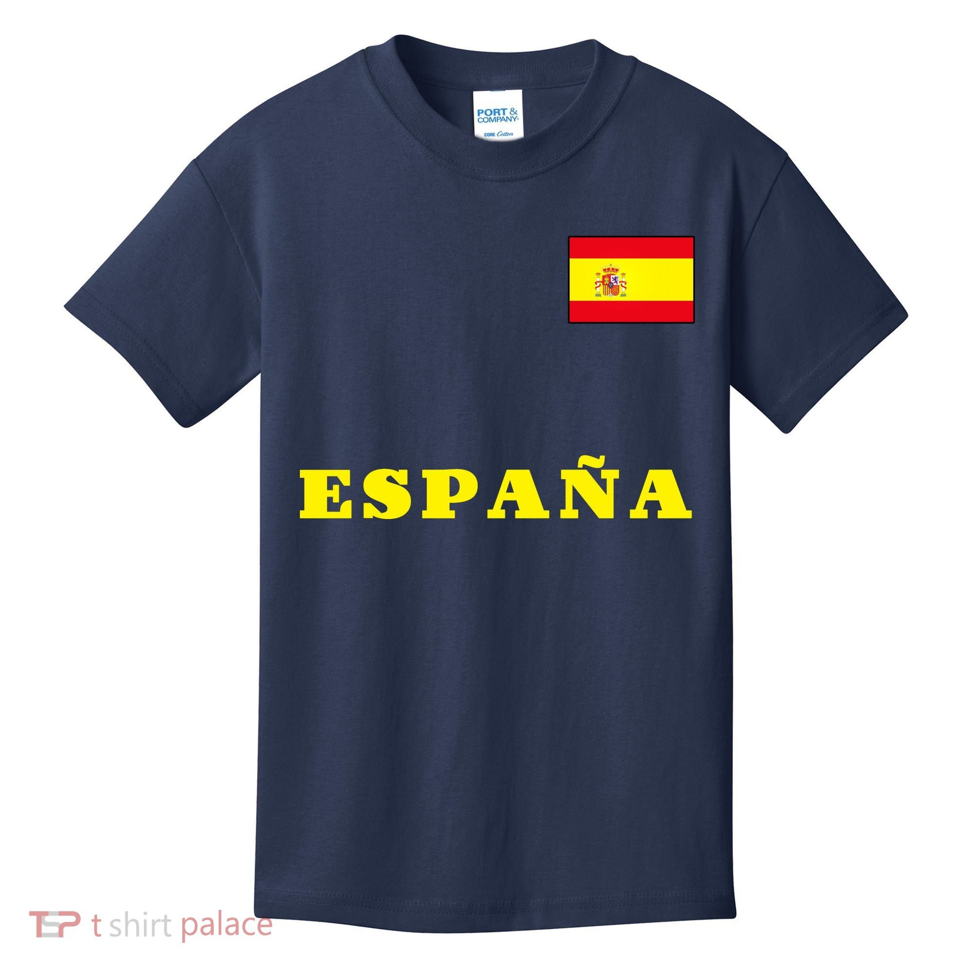 Team Spain Espana Soccer Flag Pride Kids T-Shirt