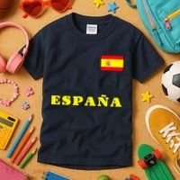 Team Spain Espana Soccer Flag Pride Kids T-Shirt thumb 3