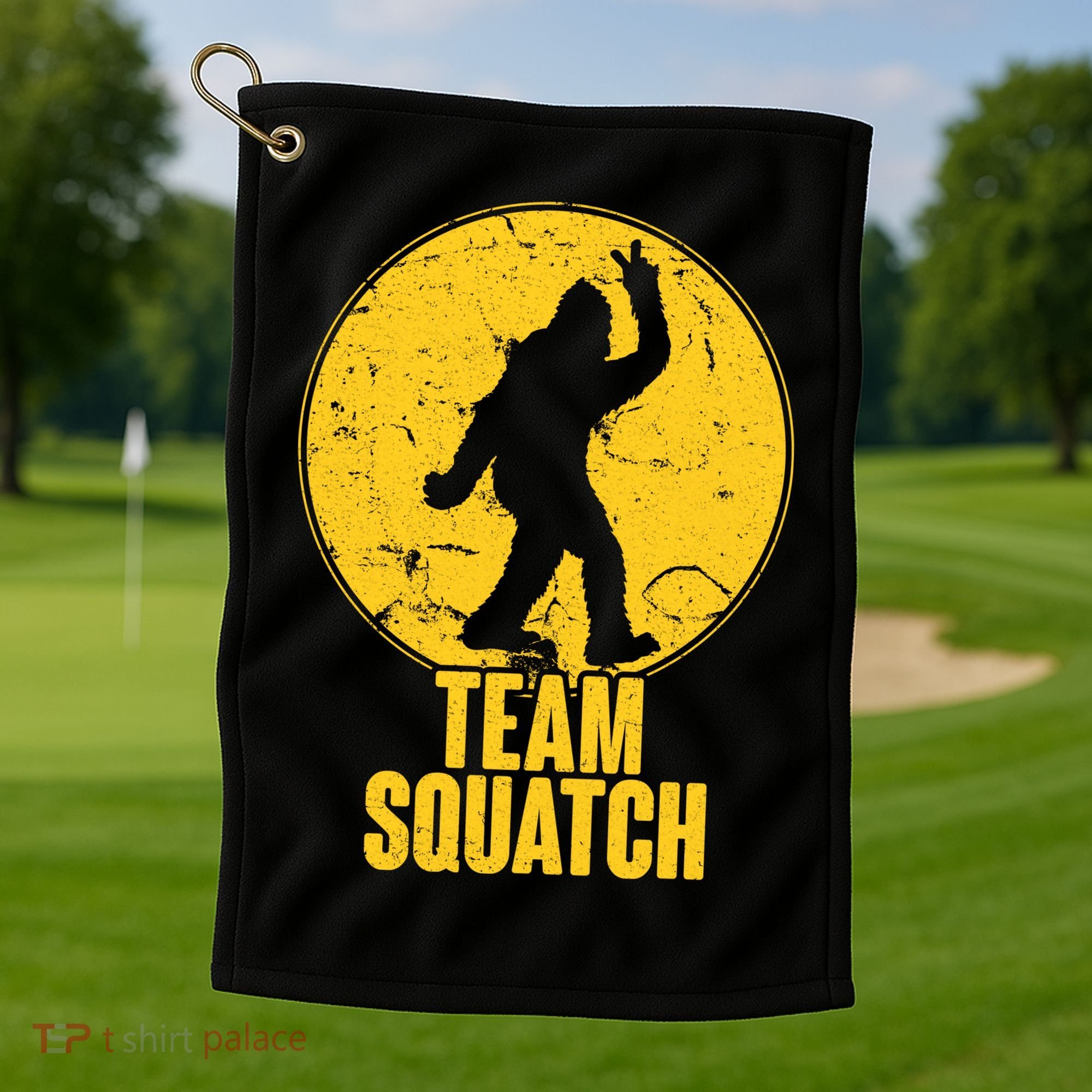 Team Squatch Bigfoot Sasquatch Golf Towel
