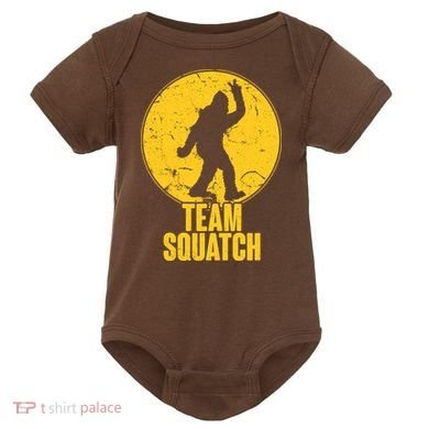 Team Squatch Bigfoot Sasquatch Baby Bodysuit