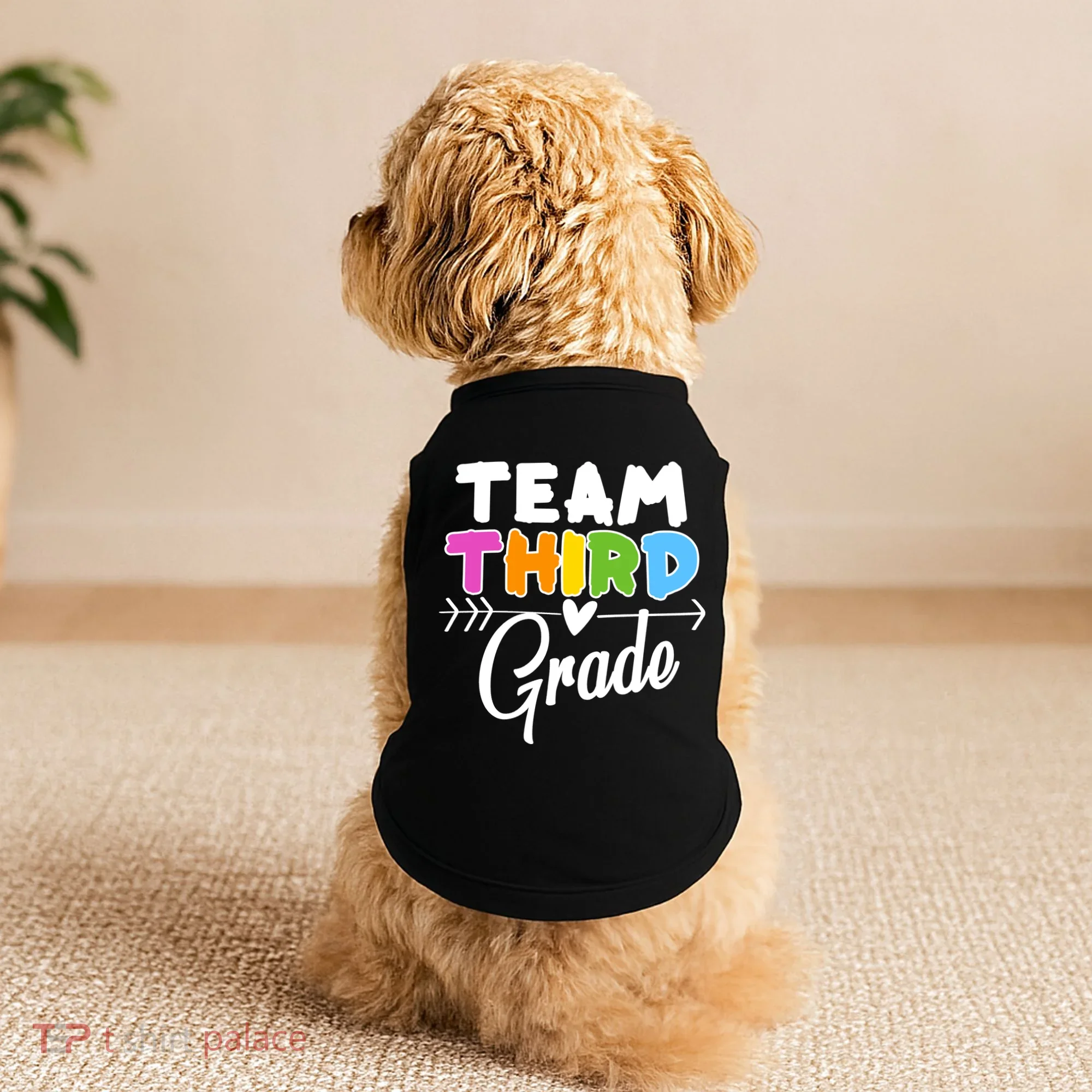 Team Third Grade Arrow Heart Doggie Tank