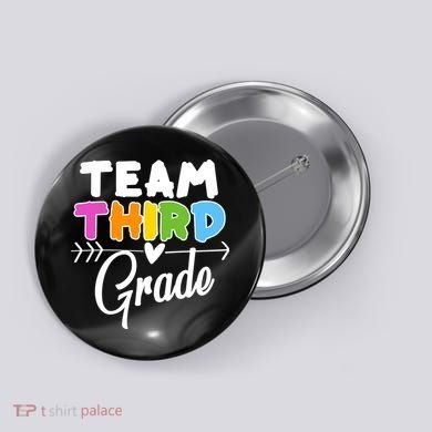 Team Third Grade Arrow Heart Button