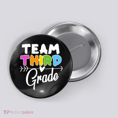 Team Third Grade Arrow Heart Button