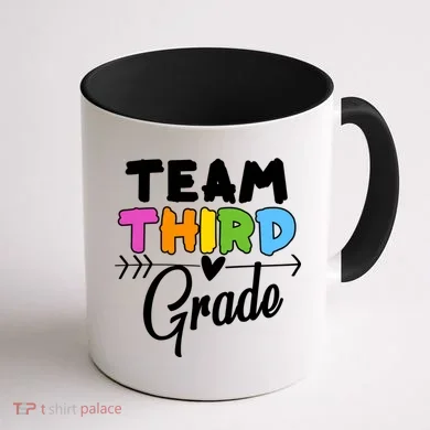 Team Third Grade Arrow Heart Coffee Mug back