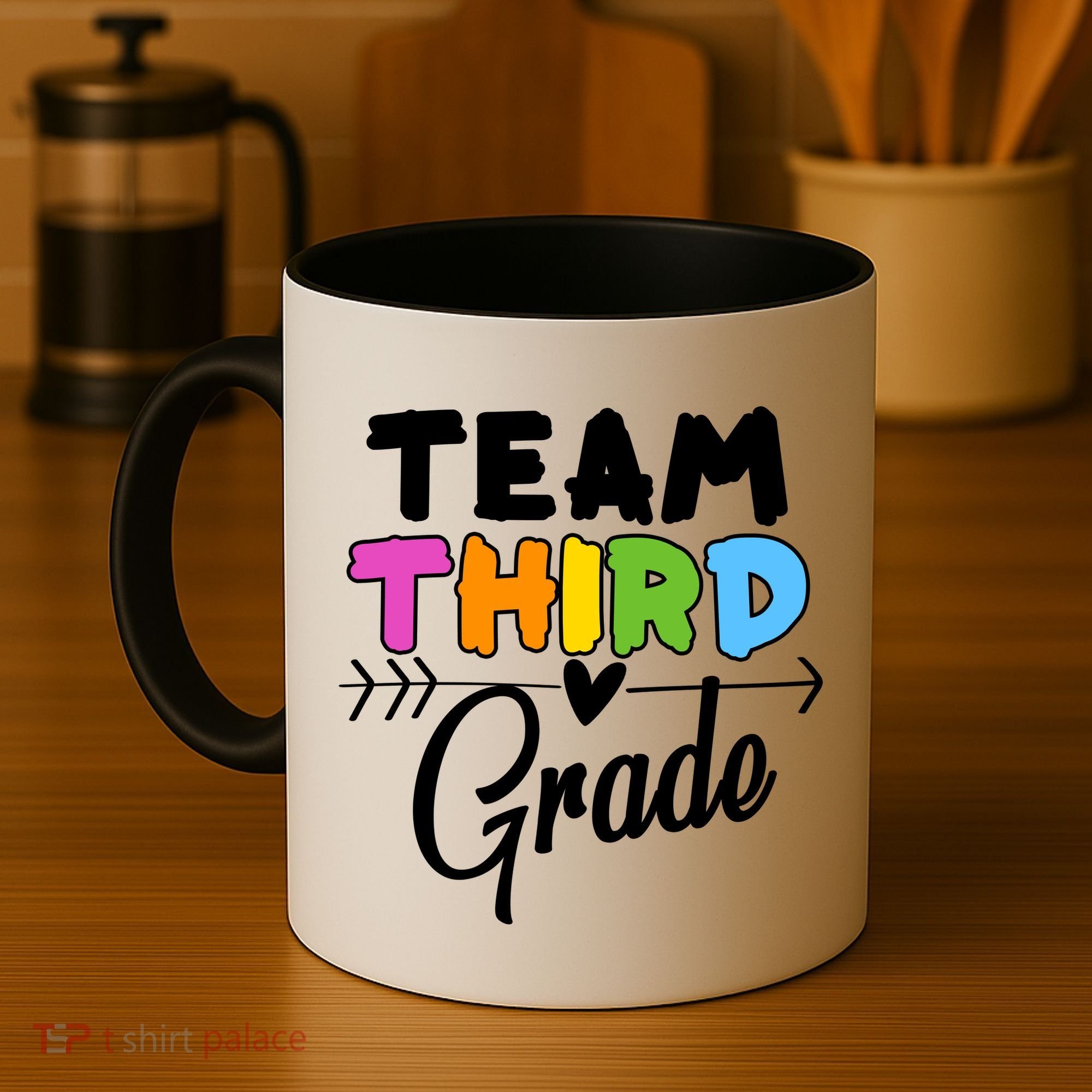 Team Third Grade Arrow Heart Coffee Mug