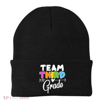 Team Third Grade Arrow Heart Beanie