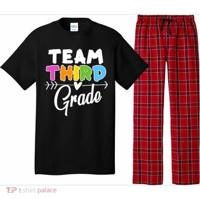 Team Third Grade Arrow Heart Pajama Set