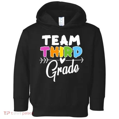 Team Third Grade Arrow Heart Toddler Hoodie
