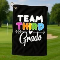 Team Third Grade Arrow Heart Golf Towel thumb 1
