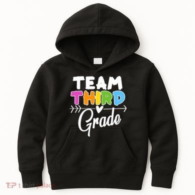 Team Third Grade Arrow Heart Kids Hoodie