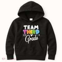Team Third Grade Arrow Heart Kids Hoodie thumb 0