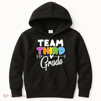Team Third Grade Arrow Heart Kids Hoodie