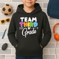 Team Third Grade Arrow Heart Kids Hoodie thumb 2