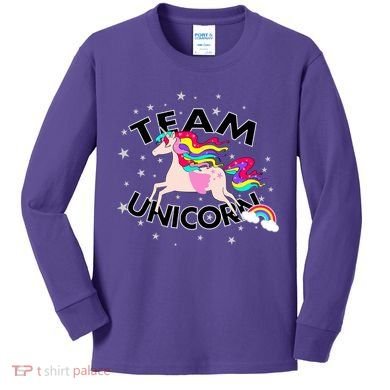 Team Unicorn Kids Long Sleeve Shirt