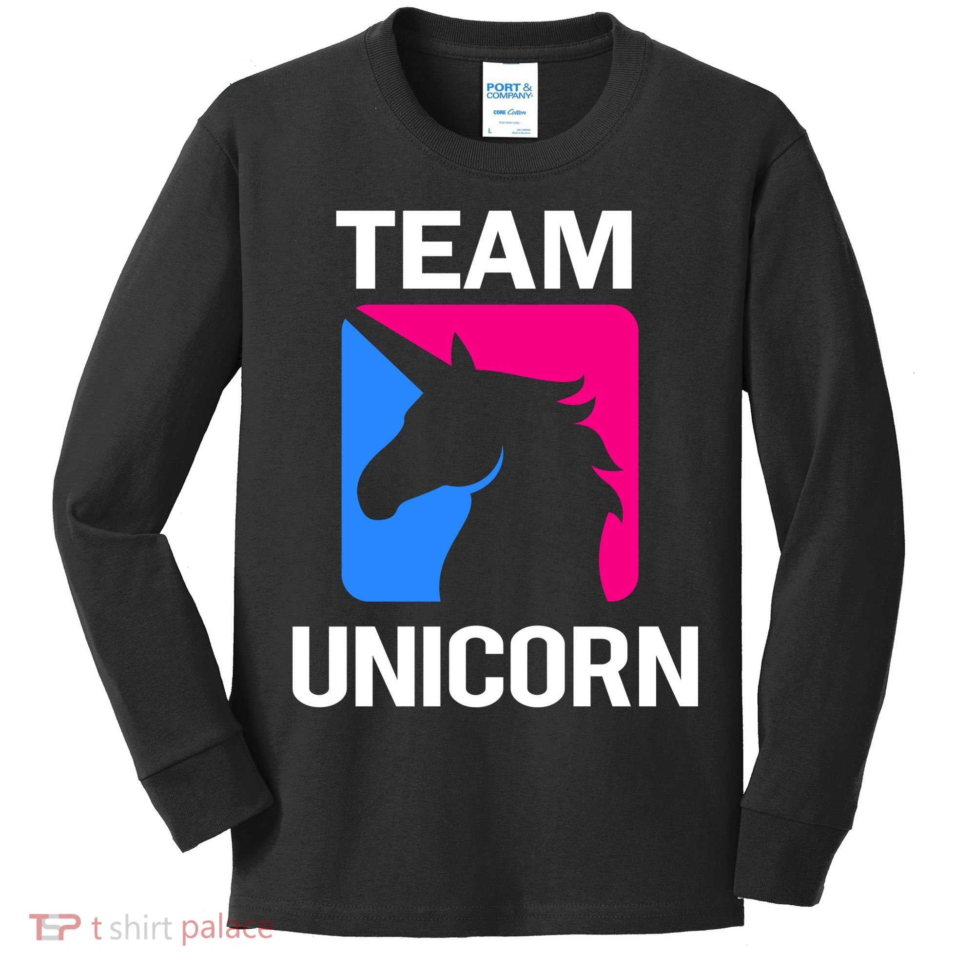 Team Unicorn Logo Kids Long Sleeve Shirt